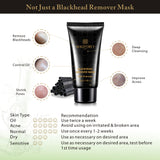 Black Mask, MagiForet Charcoal Deep Cleansing Peel Off Blackhead Remover Mask 60g + Rosewater 30ml - MagiForet