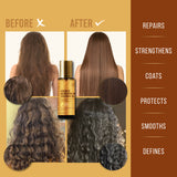 Hair Serum, MagiForet Hair Oil with Argan, Avocado, Jojoba and Camellia Seed oils for Dry Damaged Hair, Frizz Control, Heat & UV Protection